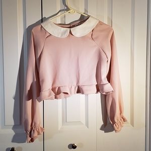 Marzia Bisognin peplum crop top